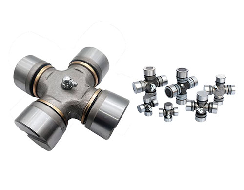 Automotive universal joint cross spider assembly for truck drive shaft with circlip grooves